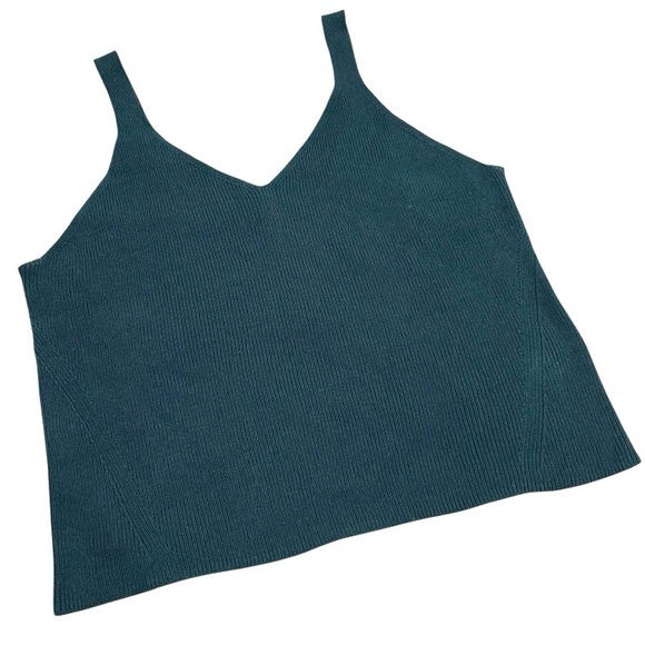 Old Navy Tops - Sweater Tank Sleeveless Top 4X Sleeveless Teal Green NWOT Old Navy V Neck